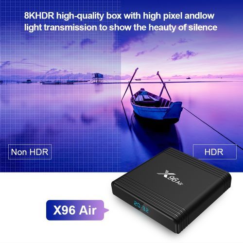X96 Air 4K Smart TV BOX Android 9.0 Media Player Wtih Remote Control, Quad-core Amlogic S905X3, RAM: 2GB, ROM: 16GB, Dual Band WiFi, EU Plug