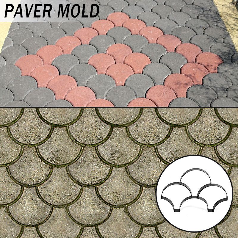 52x36cm 3 Grids Mold Paving Concrete Stepping Floor Pavement DIY Paver Mould