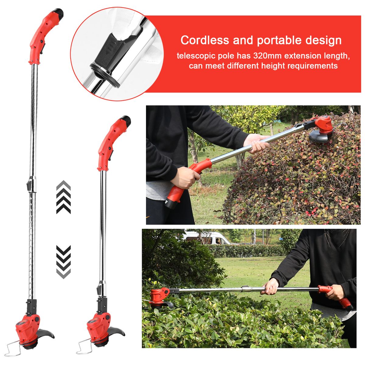12V Electric Lawn Mower Cordless Household Grass Trimmer