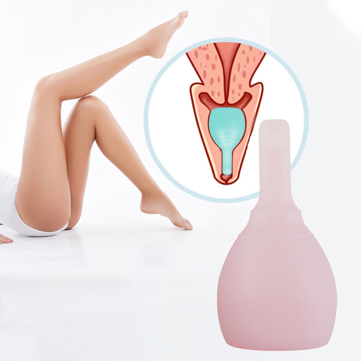 Portable Silicone  Cup Comfortable Sterilizing Hygiene S Pink