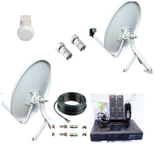 MAX  2X60cm Dish, 2Lnb,50mCable, 1Diseq,10 Rf