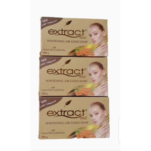 Carrot Oil And Gold Flecks Lightening Herbal Bathing Soap 250g (3 PCS)