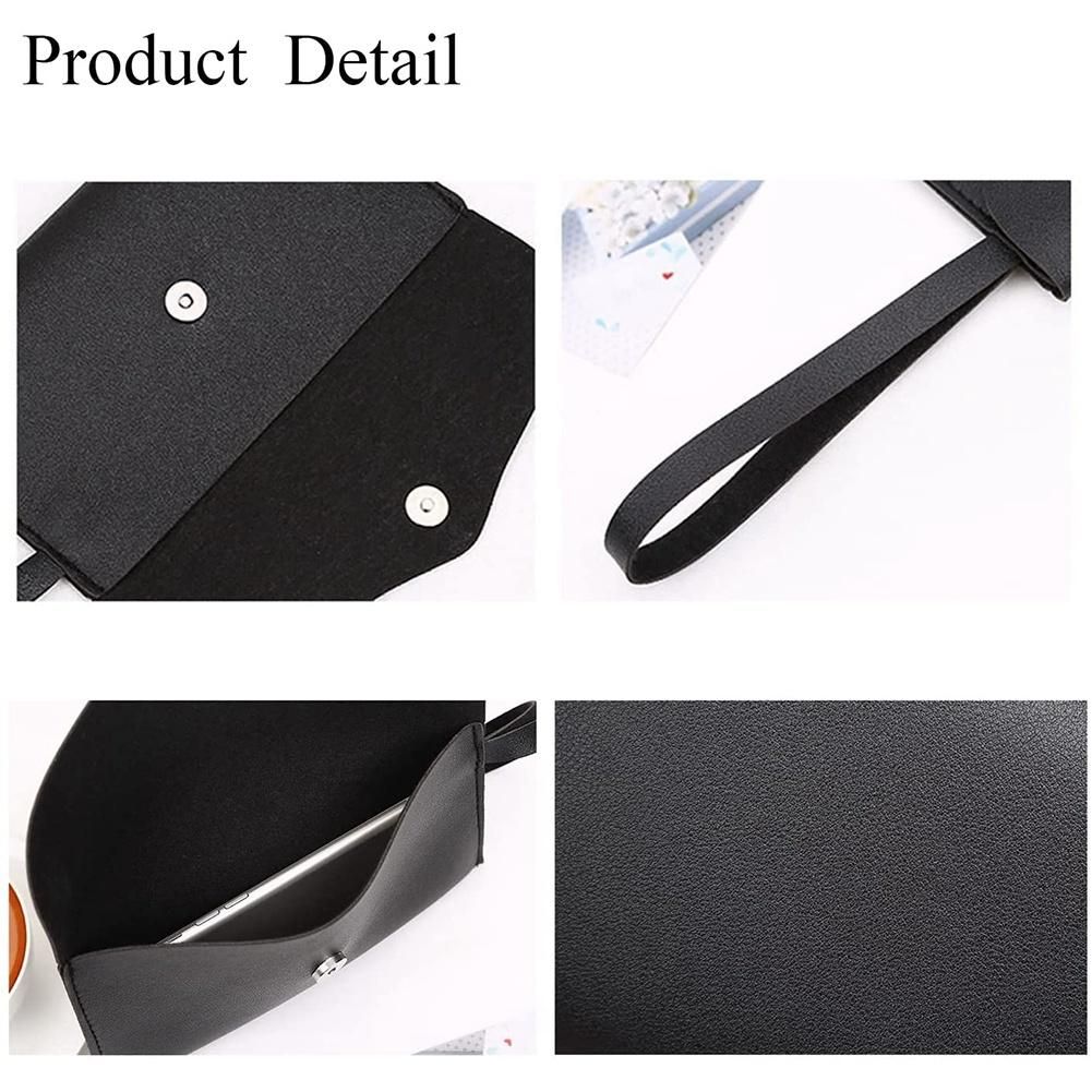 PU Leather Cash Envelopes Wallet, Money Cash Envelopes Bag Reusable Budget Envelope for Storing Cash Budgeting Check D