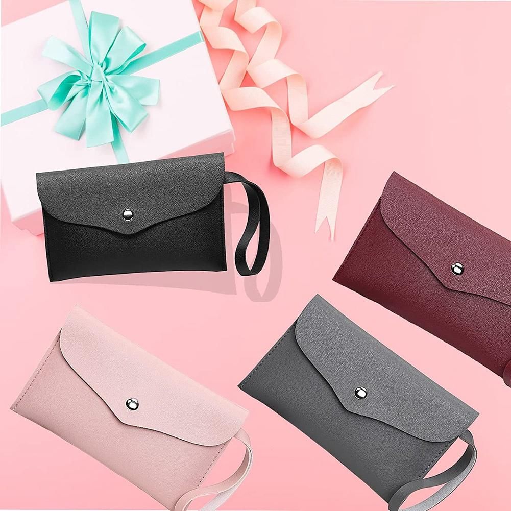 PU Leather Cash Envelopes Wallet, Money Cash Envelopes Bag Reusable Budget Envelope for Storing Cash Budgeting Check D
