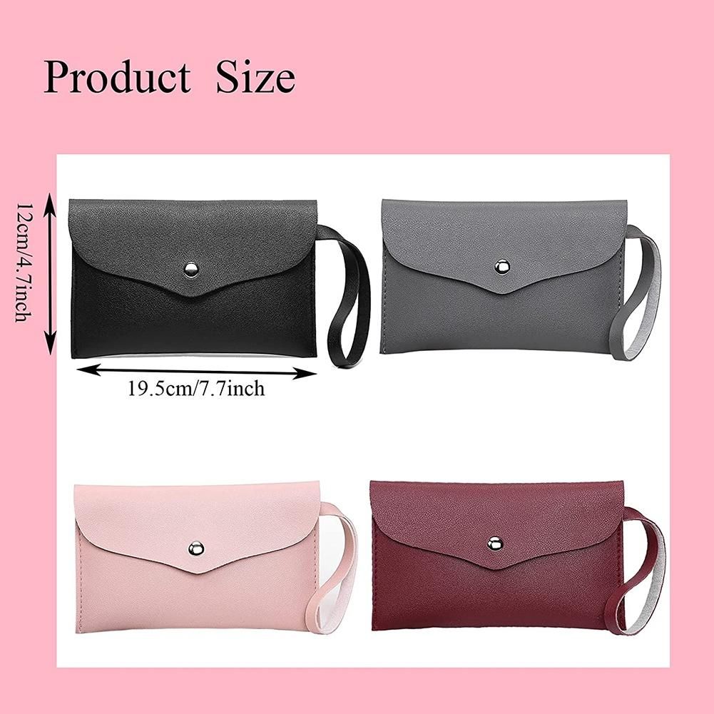 PU Leather Cash Envelopes Wallet, Money Cash Envelopes Bag Reusable Budget Envelope for Storing Cash Budgeting Check D