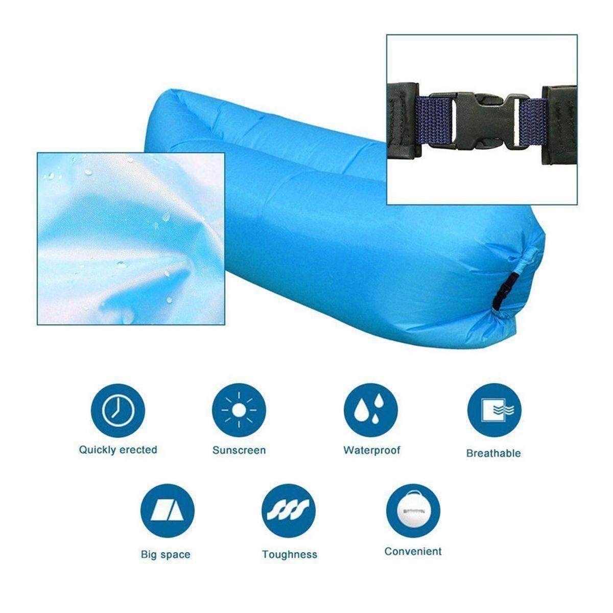 Fast Inflatable Air Sleeping Laybag Lazy Camping Hangout Lamzac Sofa Bed Lay Bag Section 7