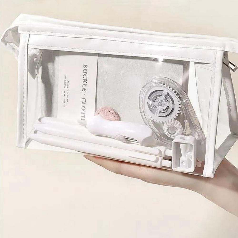 Pencil Case Cute Pen Holder Kawaii Stationery Pouch Cosmetics Bag for School Students Office Women Teens Girls Boys B