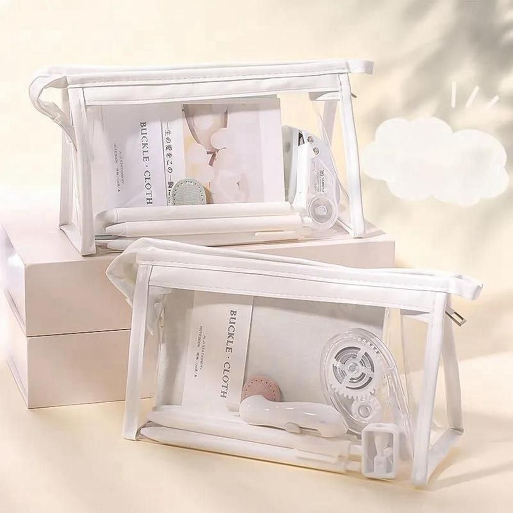 Pencil Case Cute Pen Holder Kawaii Stationery Pouch Cosmetics Bag for School Students Office Women Teens Girls Boys B
