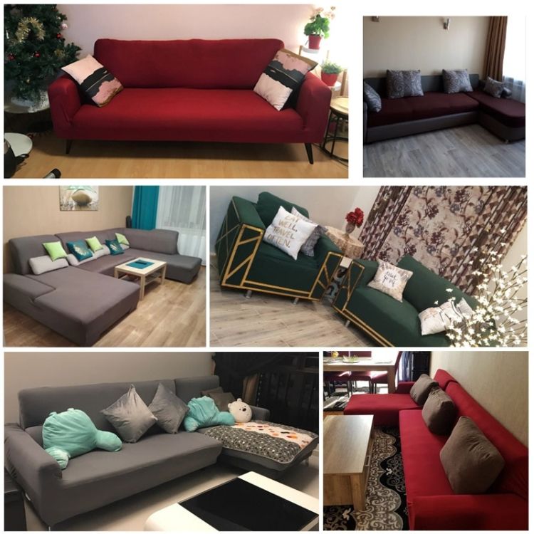 Sofa All-inclusive Universal Set Sofa Full Cover Add One Piece Of  Pillow Case Four Seater(235-300cm)