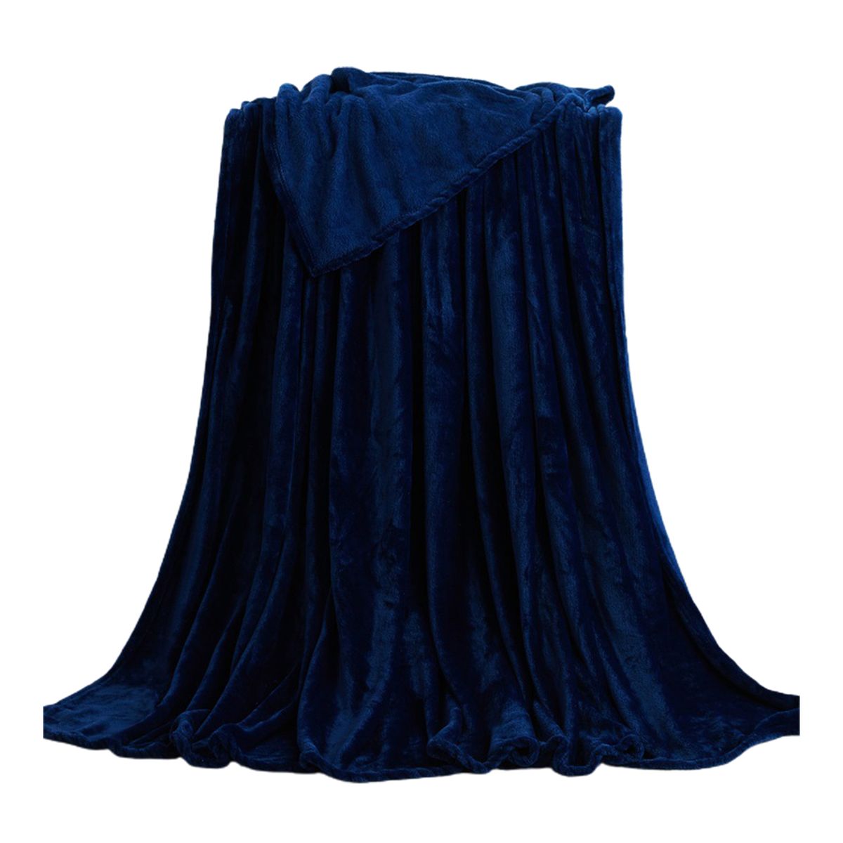 Coral Fleece Blankets Super Soft Shaggy Universal Solid-color Fleece Blankets For Sofa-Dark Blue
