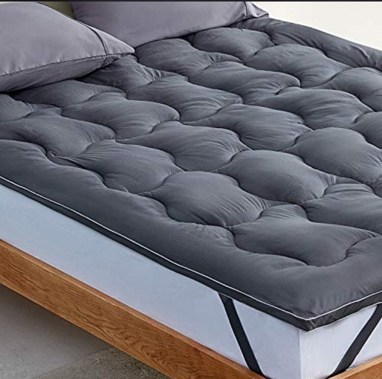 Super Fiber Cotton Mattress Topper - Grey