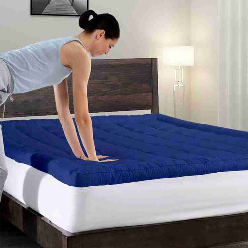 Luxe, Fluffy, Quality 12cm Thick, Mattress Topper - BLUE