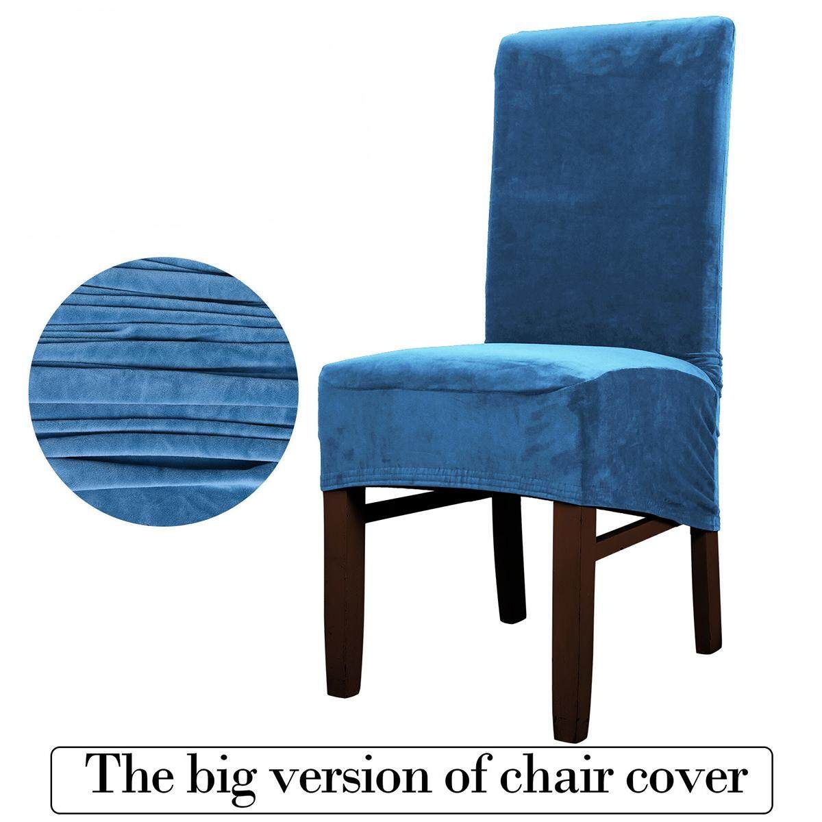 1/4Pcs Stretch Dining Chair Cover Seat Slipcover Plush Protector For Banquet Restaurant Wedding Camel