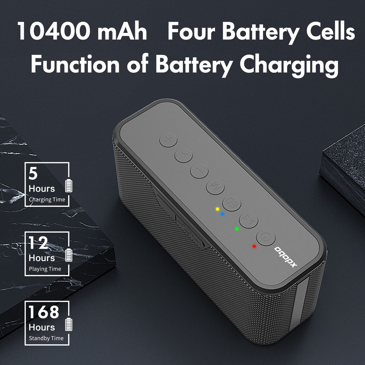 Portable Bluetooth Speaker Subwoofer 80w IPX7 For Outdoor
