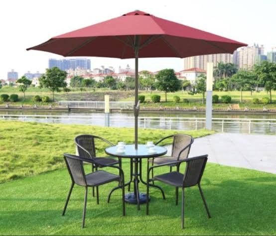 Strong Outdoor Patio Table Umbrellas - Red
