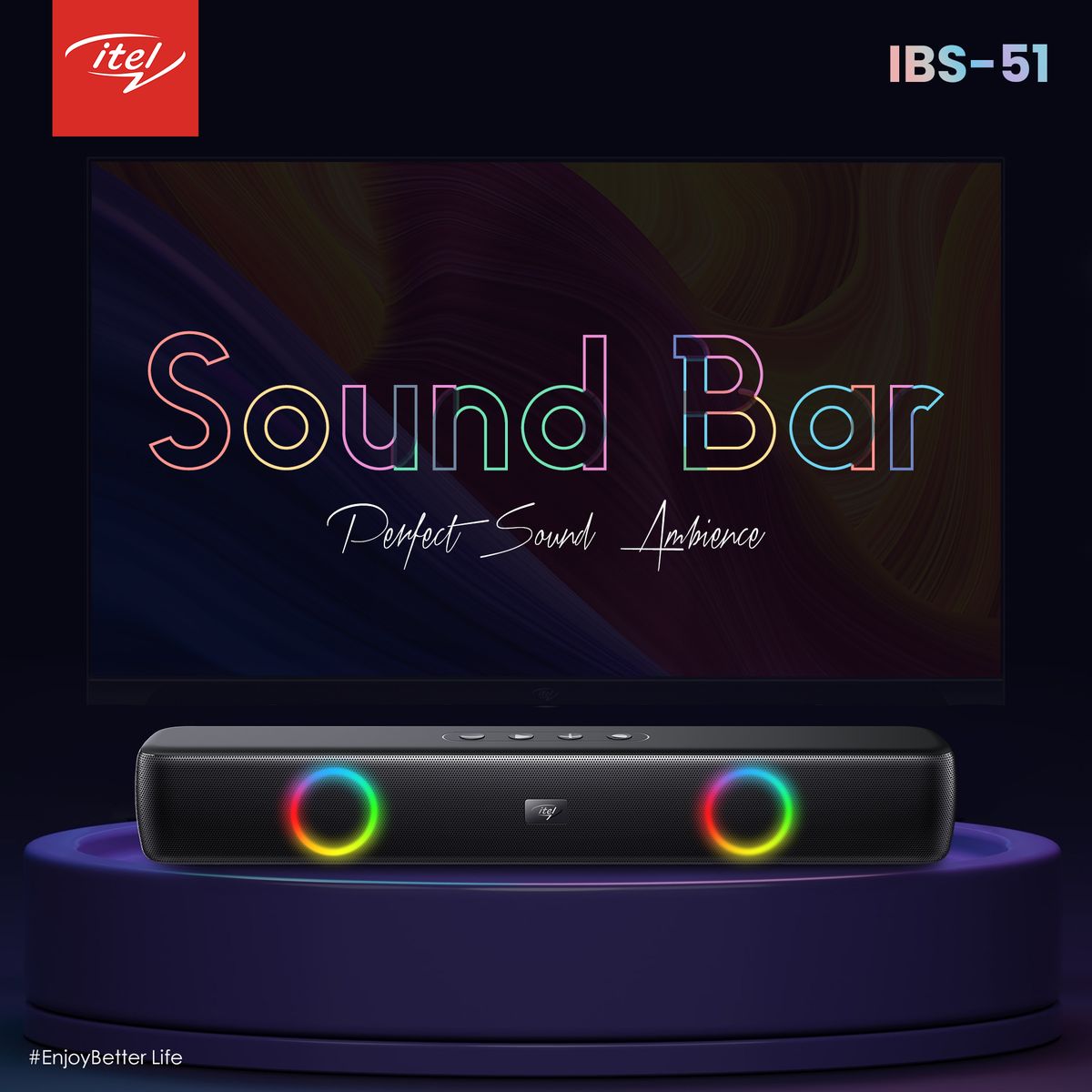Extra Bass Bluetooth Speaker RGB LED Portable Sound Bar
