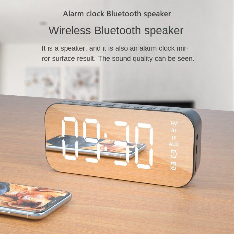 【Free Gift】！Wireless Retro Bluetooth Speaker  Remote Control Alarm Clock Smart Speaker Kotak Speaker Keras