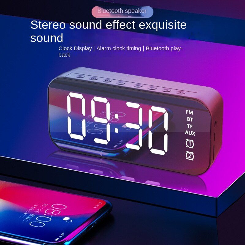 【Free Gift】！Wireless Retro Bluetooth Speaker  Remote Control Alarm Clock Smart Speaker Kotak Speaker Keras