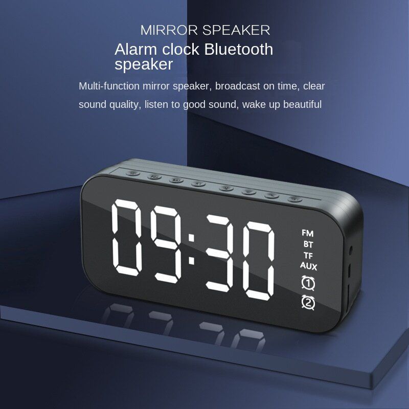 【Free Gift】！Wireless Retro Bluetooth Speaker  Remote Control Alarm Clock Smart Speaker Kotak Speaker Keras