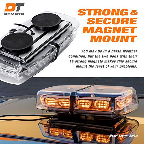 12 36W Blue LED Strobe Warning Police Mini Light Bar  Waterp