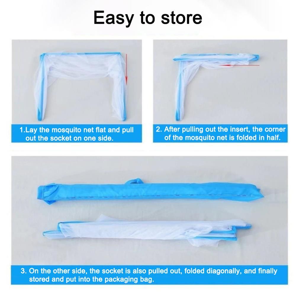 Portable Foldable Bottomless Mosquito Net, Baby Crib Mosquito Net 190*135*80CM