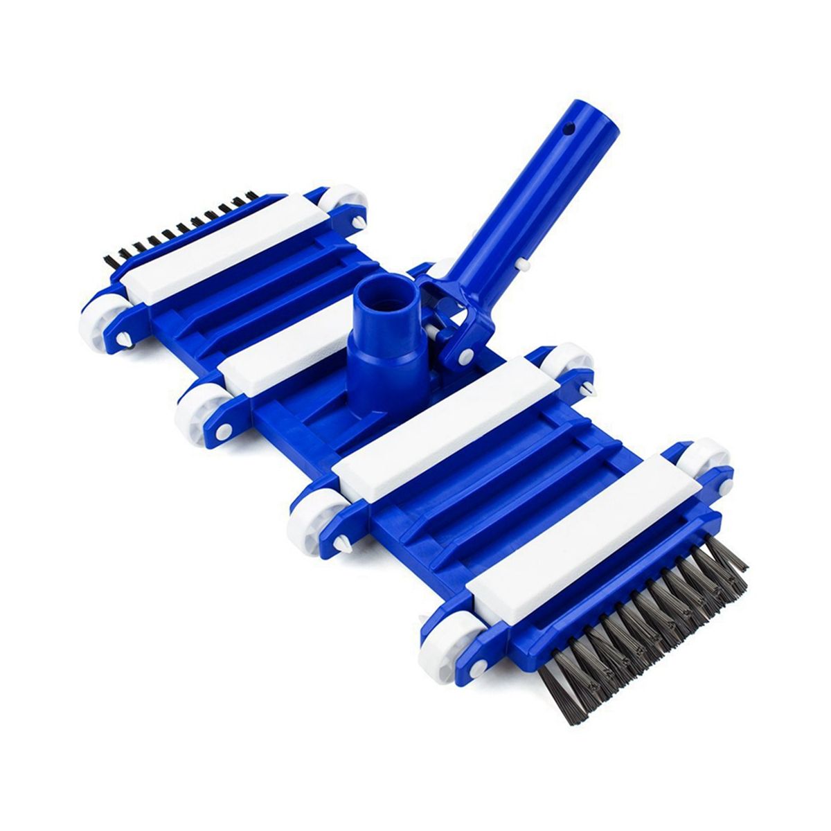 Swimming Pool Vacuum Head with Side Brush Wheel Wall