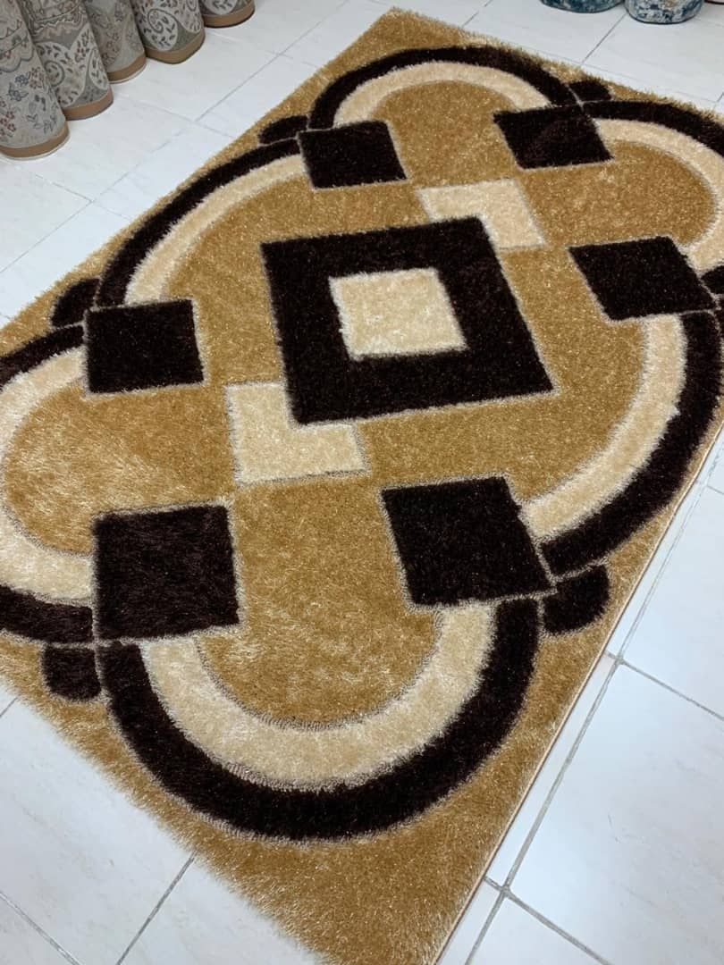 4*6ft Shaggy Centre Rug- Gold And Brown