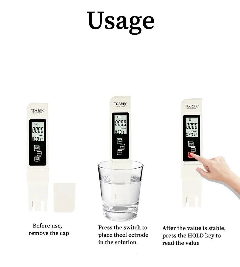 3 In 1 TDS EC PPM Water Meter Tester Water Quality