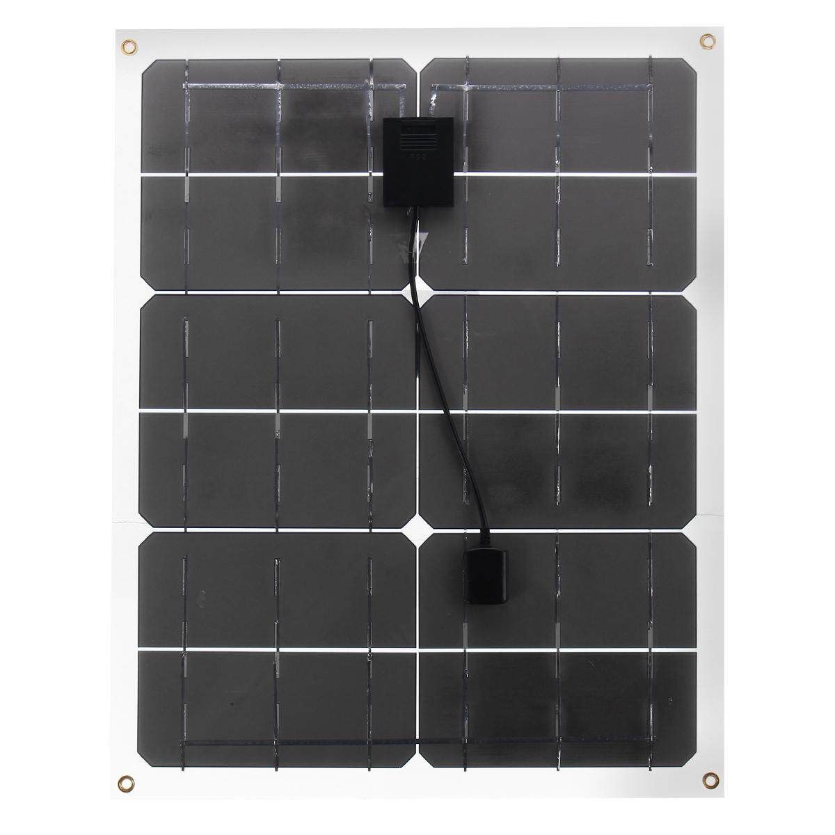 6'' USB Solar Panel Iron Fan Powered 22W For Outdoor Home Cooling Ventilation