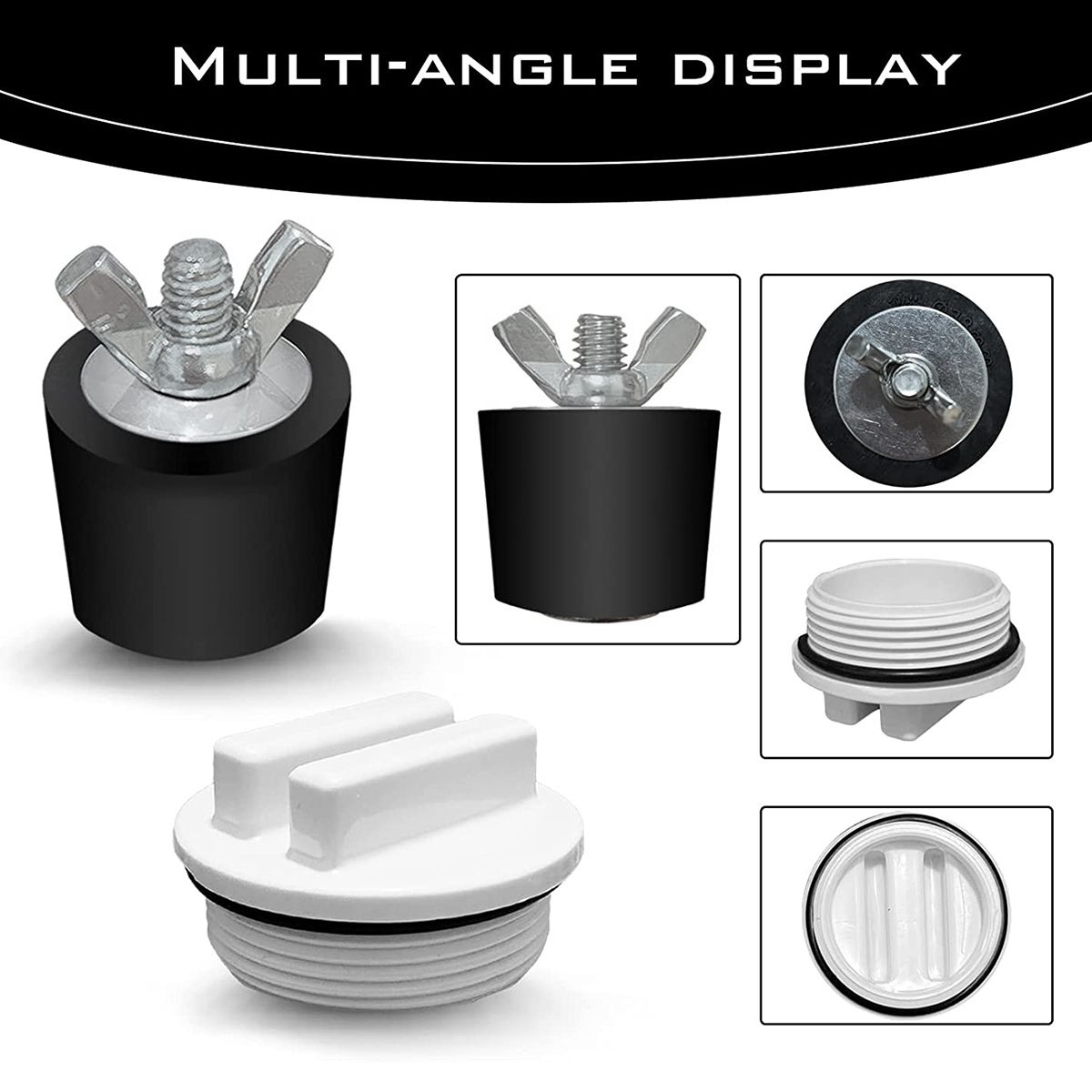 2 Pcs 1.5Inch Pool Winterizing Plugs Rubber Expansion Plugs