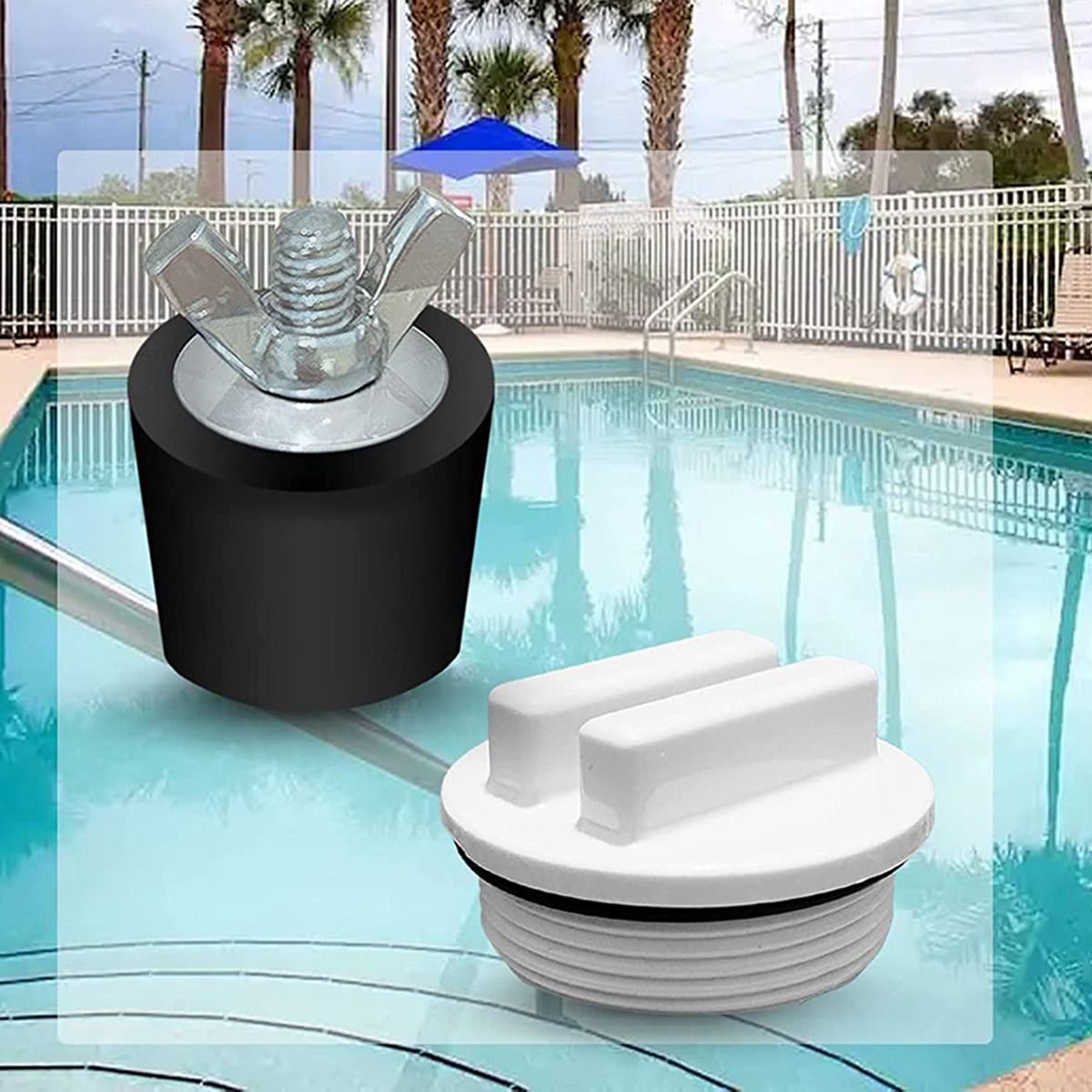 2 Pcs 1.5Inch Pool Winterizing Plugs Rubber Expansion Plugs