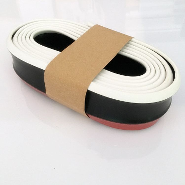 2.5m Car Bumper Lip Strip Protectors Splitter Spoiler-White