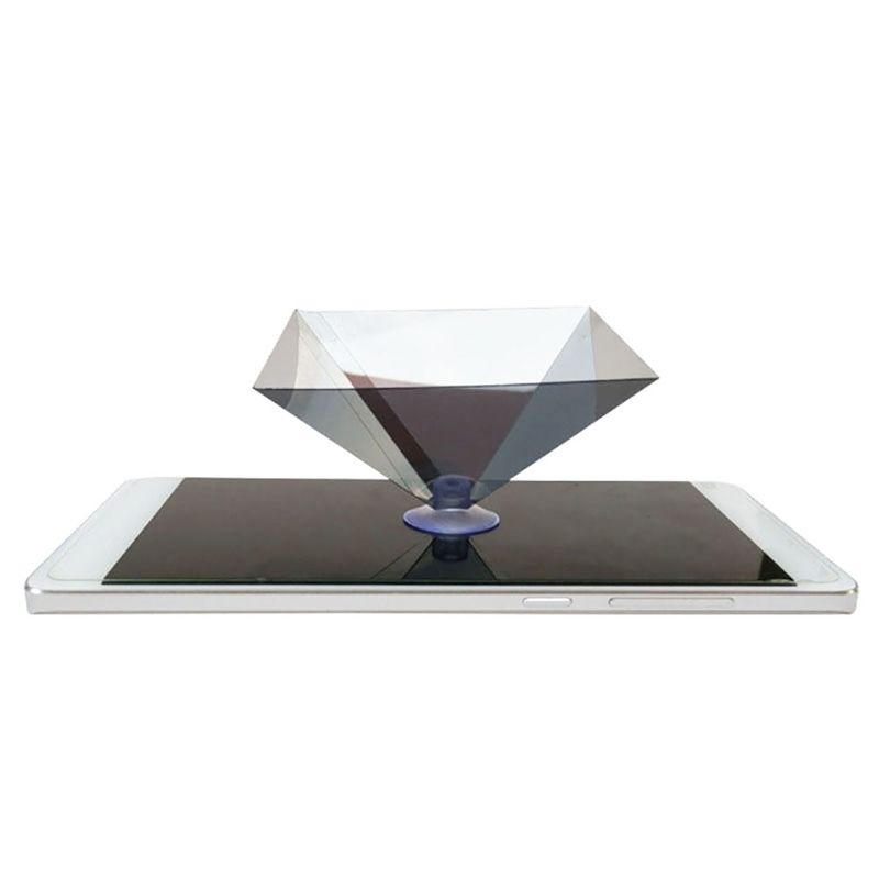 Universal 3D Hologram Pyramid Display Projector-Silver