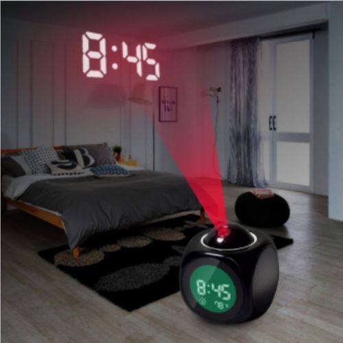 Snooze Voice Talking LCD Digital Projection Wall Backlight Alarm Clock Weather