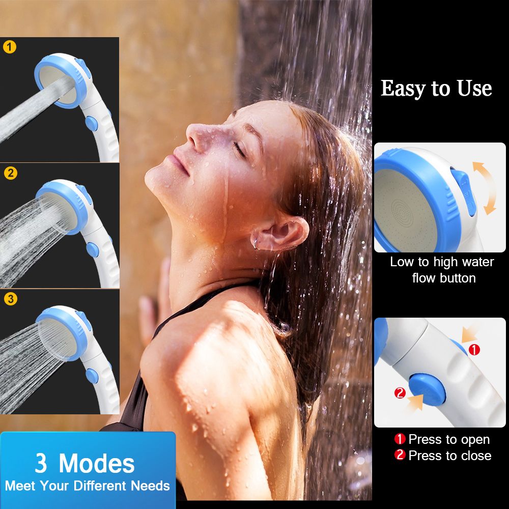 Portable Camping Shower Outdoor Shower Head With 20L Bucket