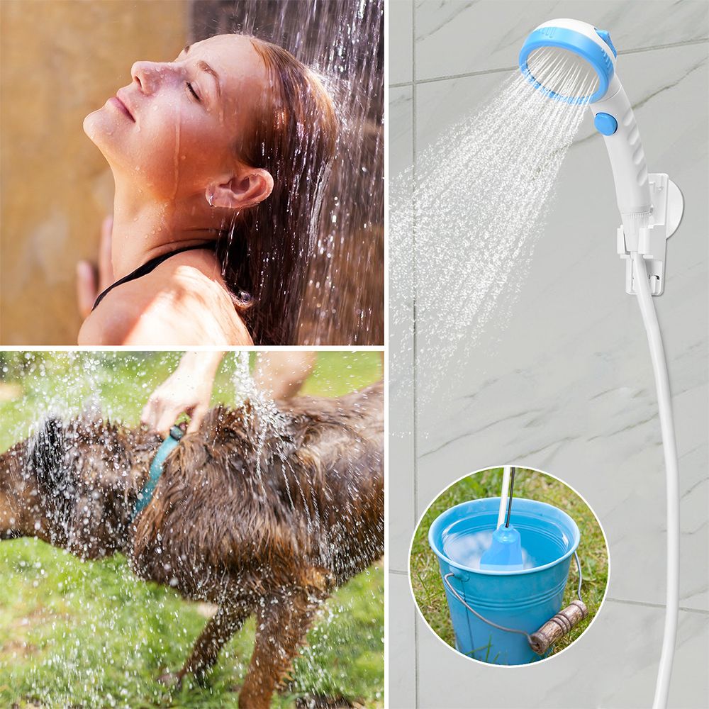 Portable Camping Shower Outdoor Shower Head With 20L Bucket