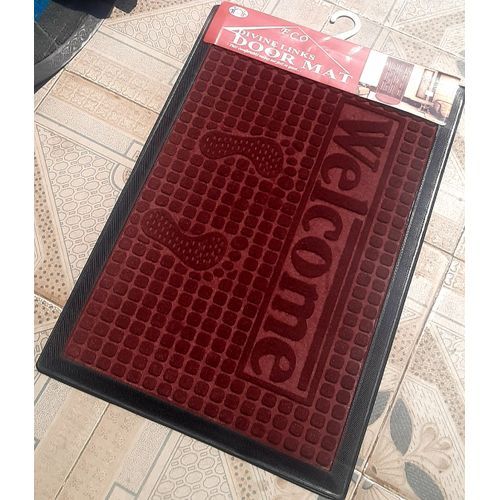 Red Insulated Rubber Bark Indoor Footmat