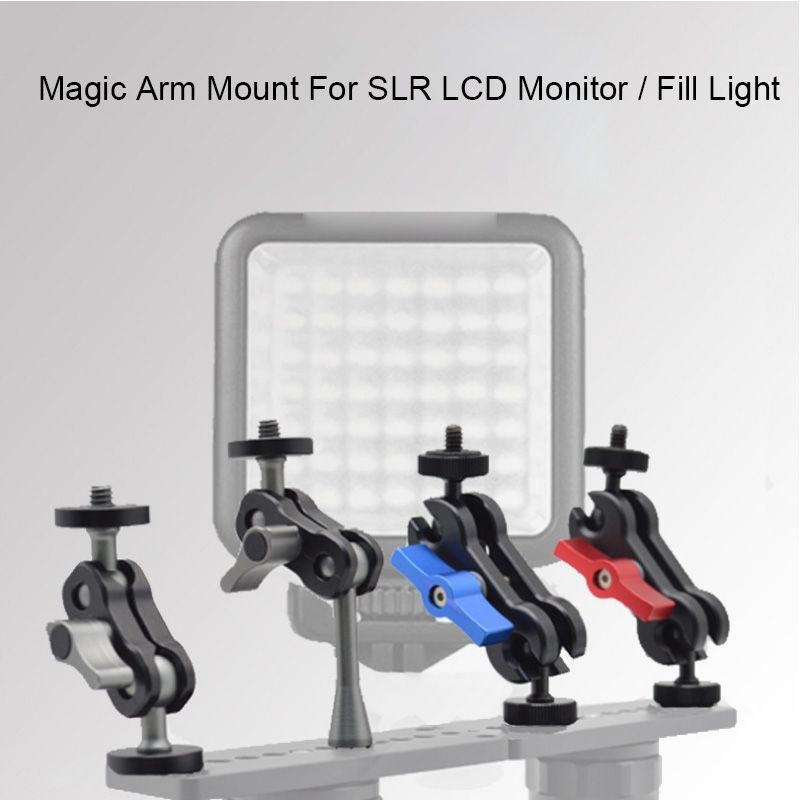 MA-100R Red YJ Magic Arm Bracket Mount 1/4 Inch Ball Head Magic Arm