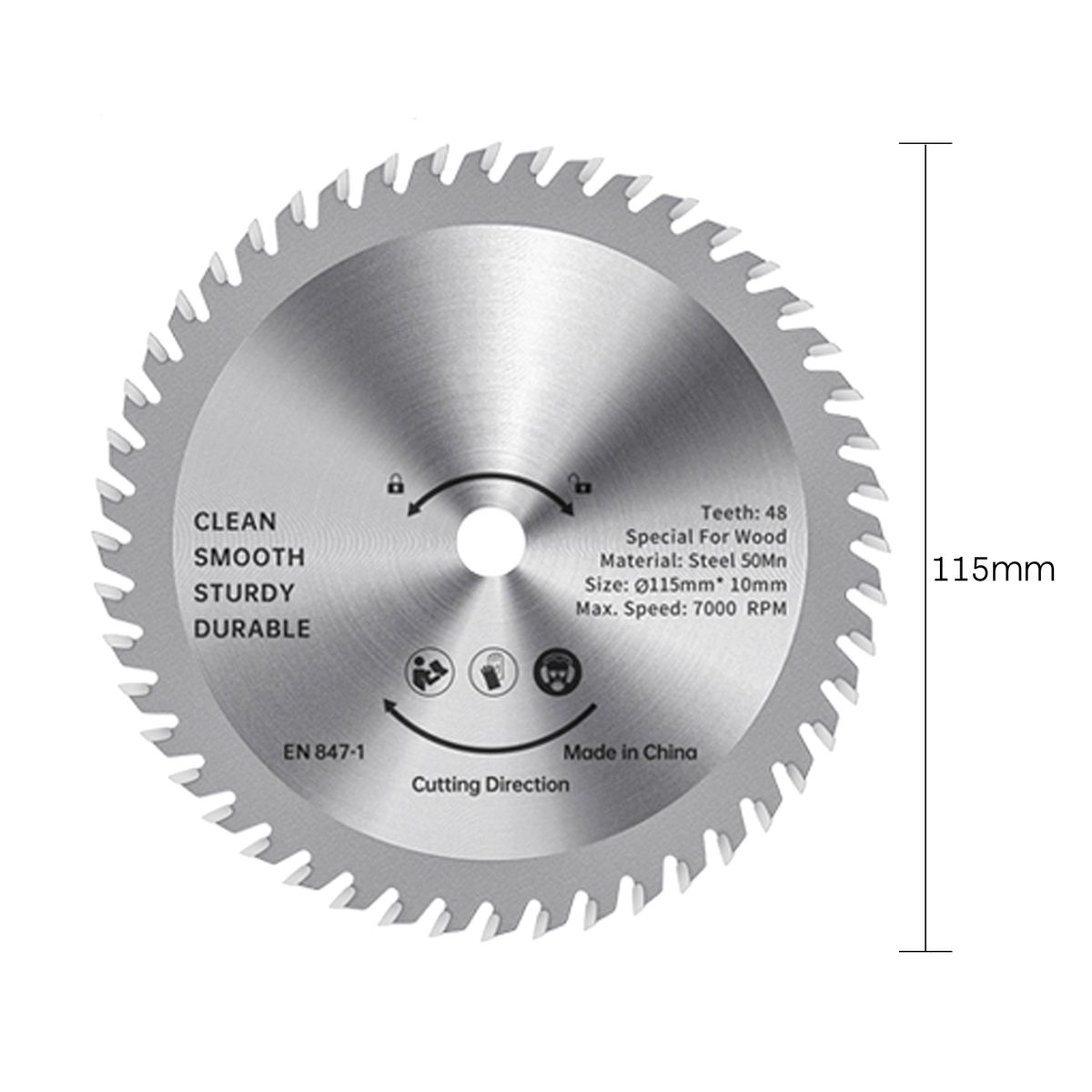 115mm Circular Saw Blade TCT Wood Cutter Alloy Steel 48