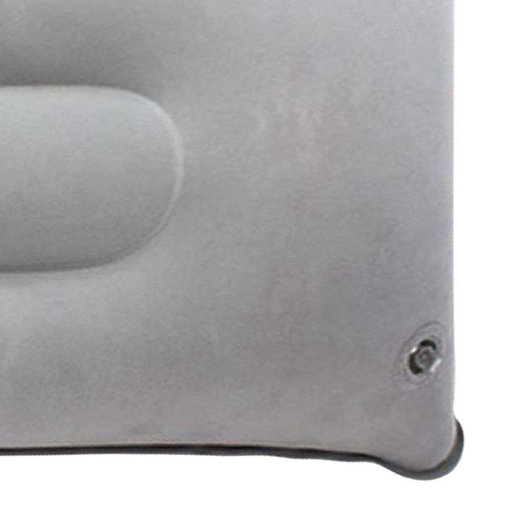 Inflatable Pillow Travel Air Cushion Camping Car 34x22cm Light Gray