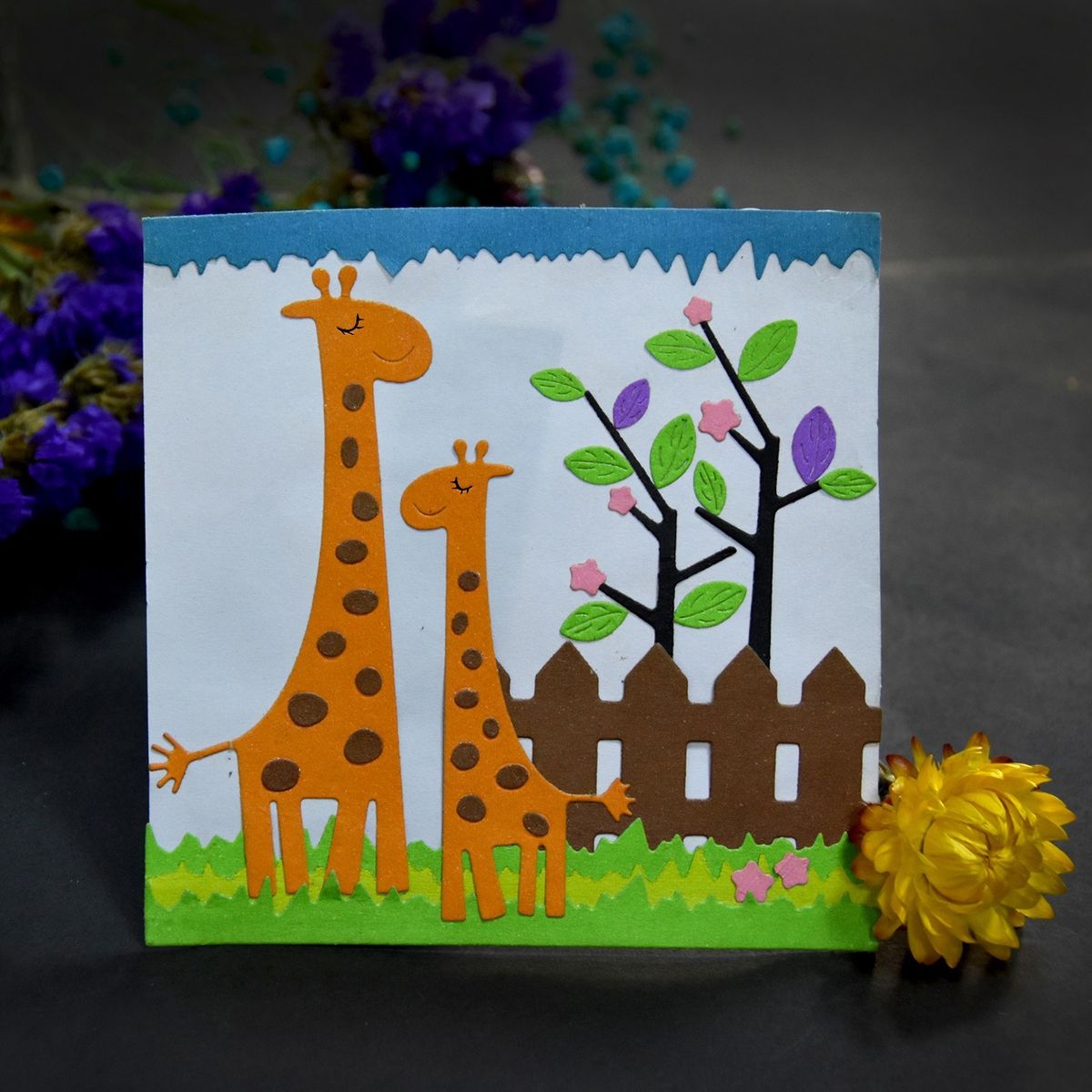 Christmas Metal Cutting Dies Cute Giraffe Shape Cutting Die