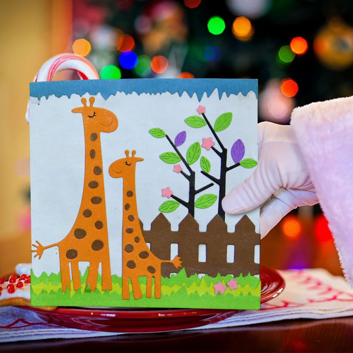 Christmas Metal Cutting Dies Cute Giraffe Shape Cutting Die