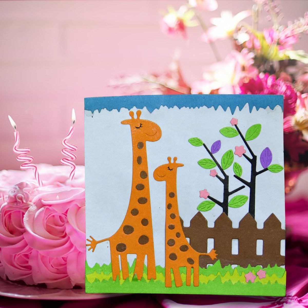 Christmas Metal Cutting Dies Cute Giraffe Shape Cutting Die