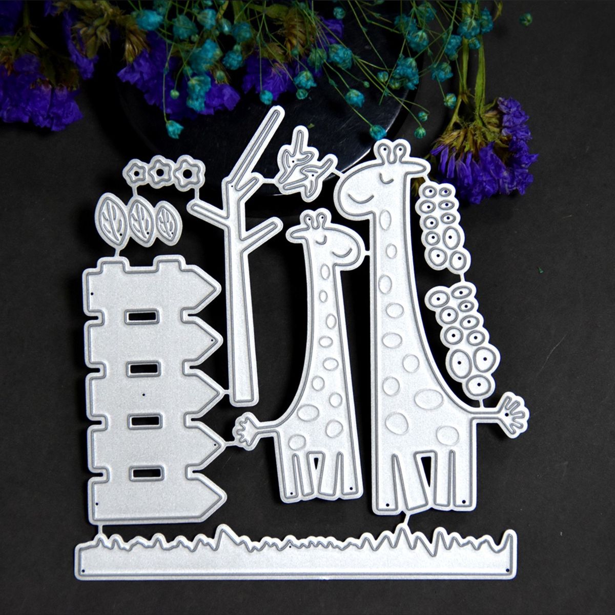 Christmas Metal Cutting Dies Cute Giraffe Shape Cutting Die