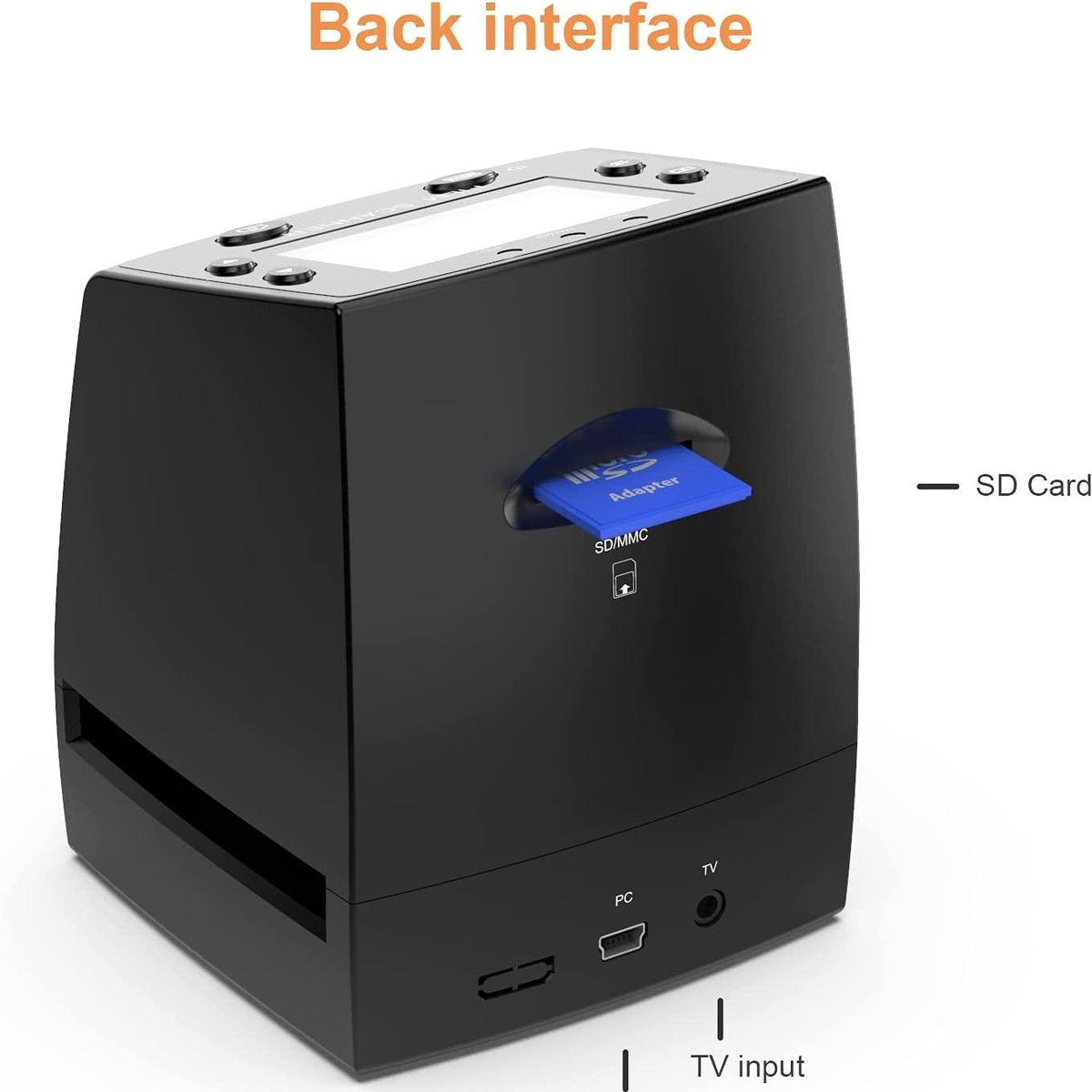 135 Film Negative Scanner High Resolution Slide Viewer,Convert 35mm Film &Slide to Digital JPEG Save into SD Card, with Slide Mounts Feeder No Computer/Software Required