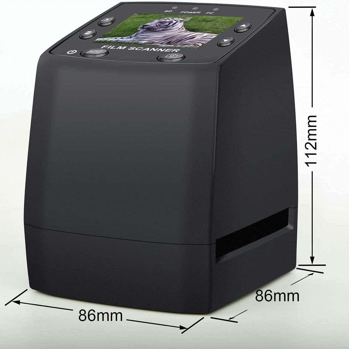 135 Film Negative Scanner High Resolution Slide Viewer,Convert 35mm Film &Slide to Digital JPEG Save into SD Card, with Slide Mounts Feeder No Computer/Software Required