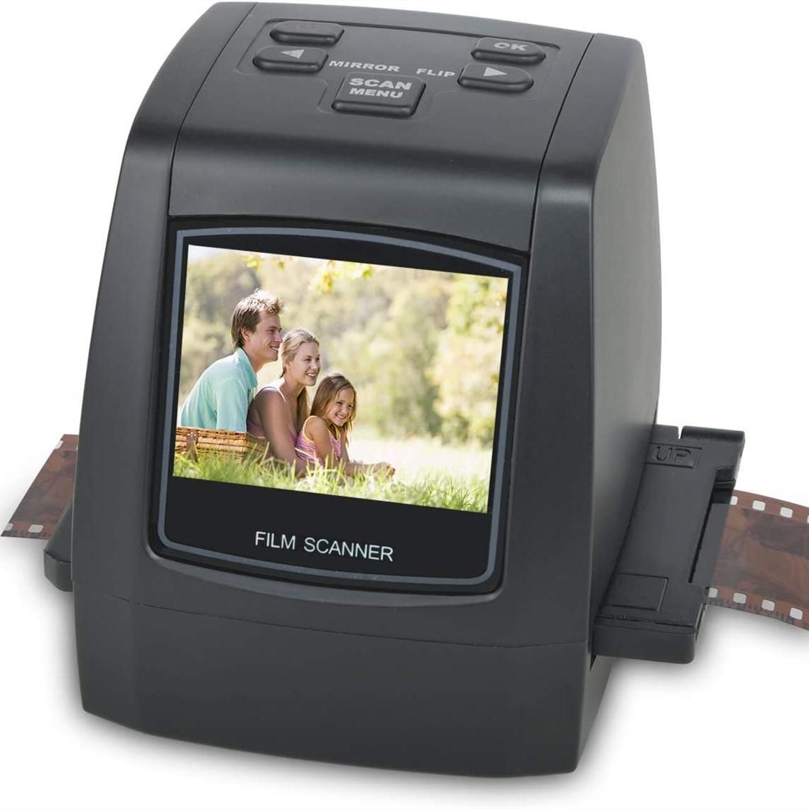 22MP All-in-1 Film & Slide Scanner, Converts 35mm 135 110 126 and Super 8 Films/Slides/Negatives to Digital JPG Photos, Built-in 128MB Memory, 2.4 LCD Screen