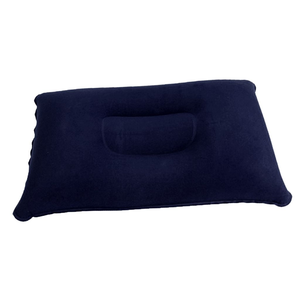 Inflatable Camping Pillow Lightweight Travel Air 34x22cm Dark Blue