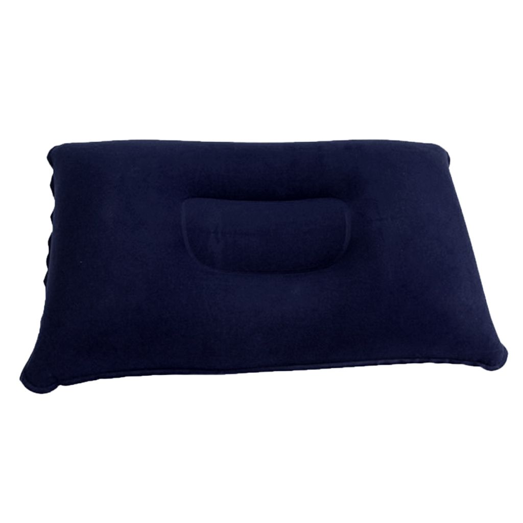 Inflatable Camping Pillow Lightweight Travel Air 34x22cm Dark Blue