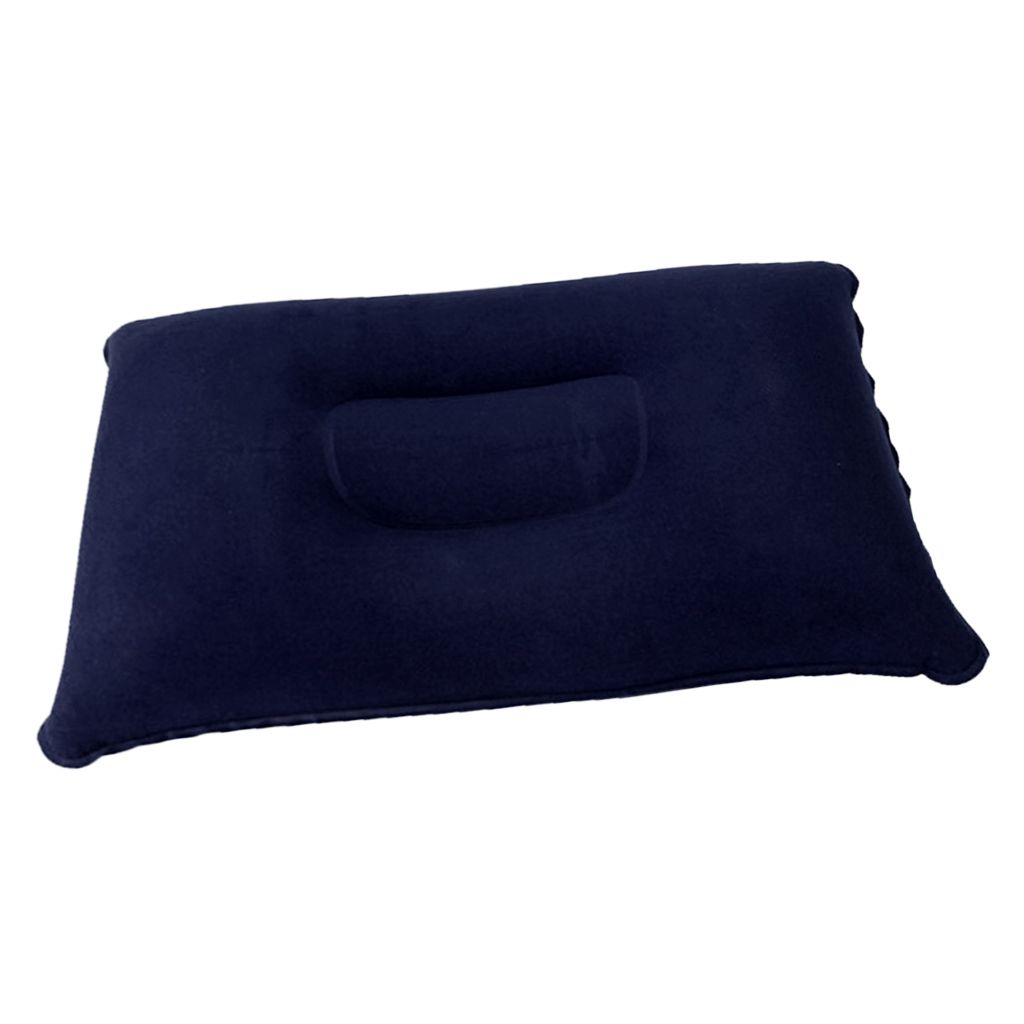 Inflatable Camping Pillow Lightweight Travel Air 34x22cm Dark Blue